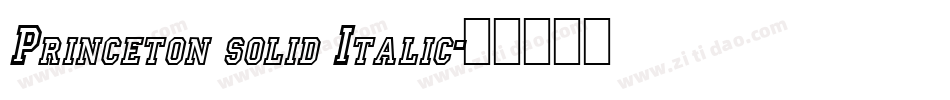 Princeton solid Italic字体转换